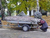 транспортировочный (стояночный) тент для надувной лодки