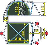 3-местная палатка Zeta-3 (схема)