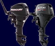 сравнить 4-тактные човнові мотори 15л.з. Mercury і Suzuki
